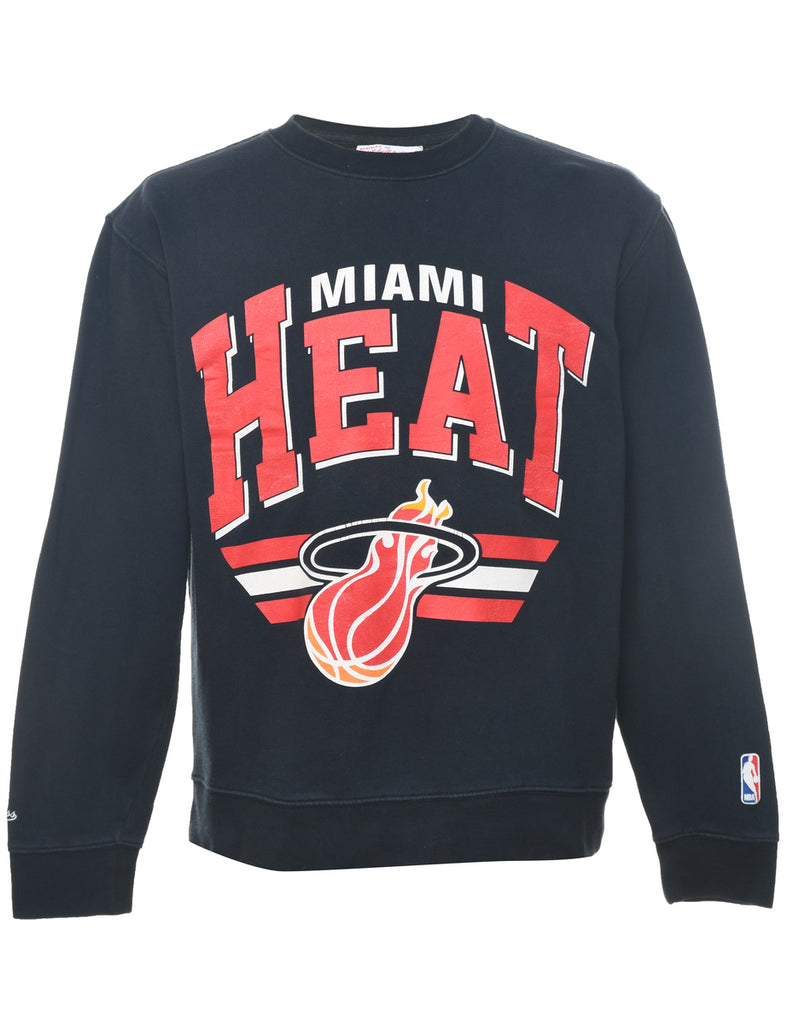 NBA Miami Heat Black, Red & White Sports Sweatshirt - M