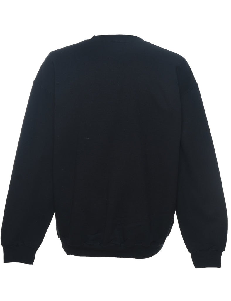 NCAA Black & Yellow Printed Sports Sweatshirt - L