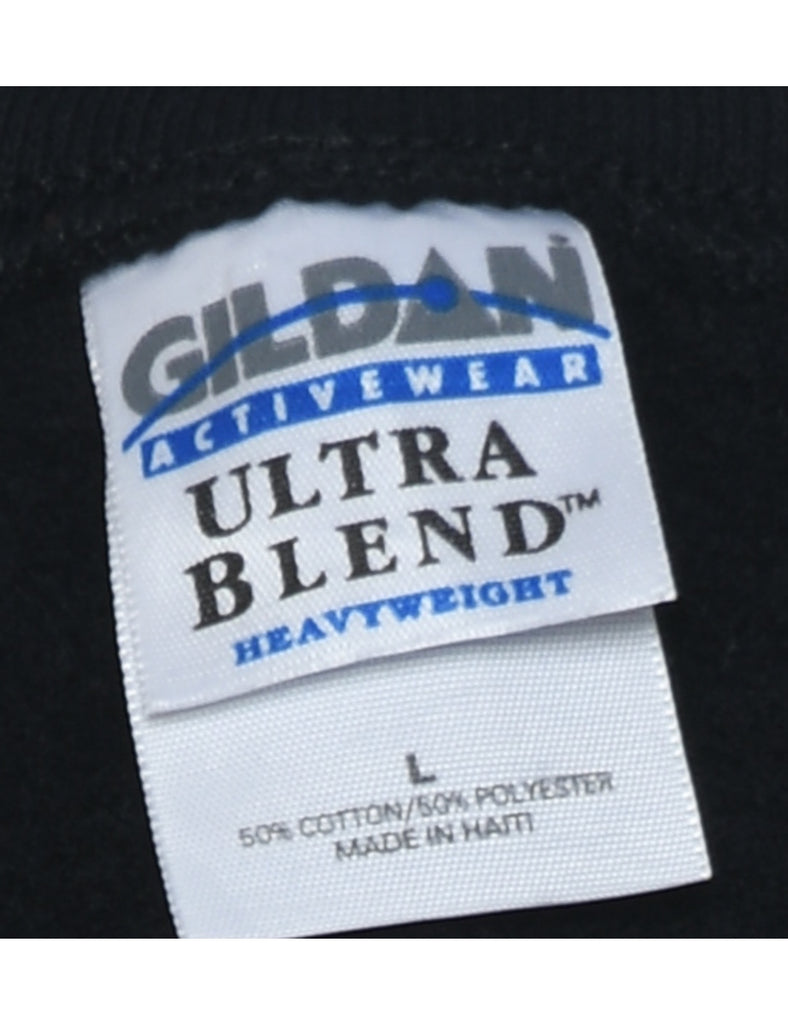 NCAA Black & Yellow Printed Sports Sweatshirt - L