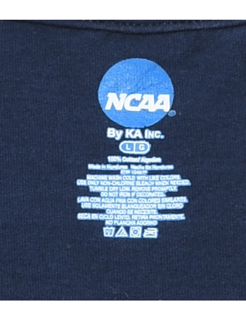 NCAA ZIPS Navy Printed T-shirt - L