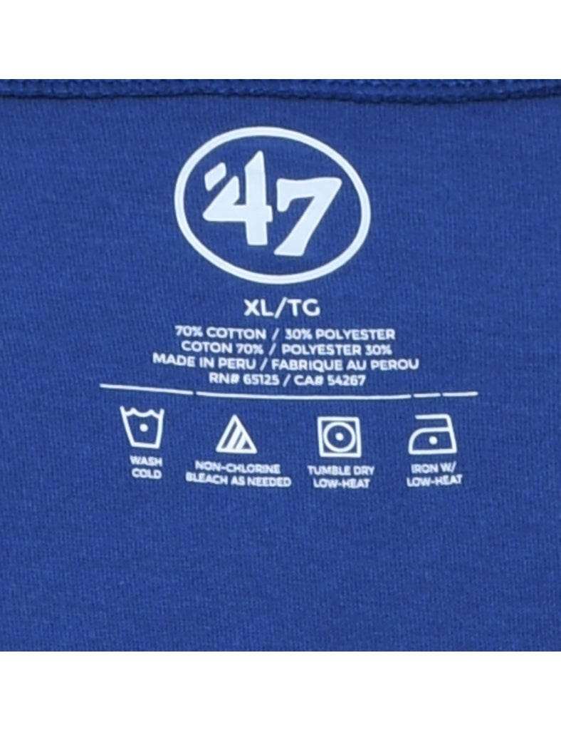 New England Patriots Navy & Red Printed T-shirt - XL