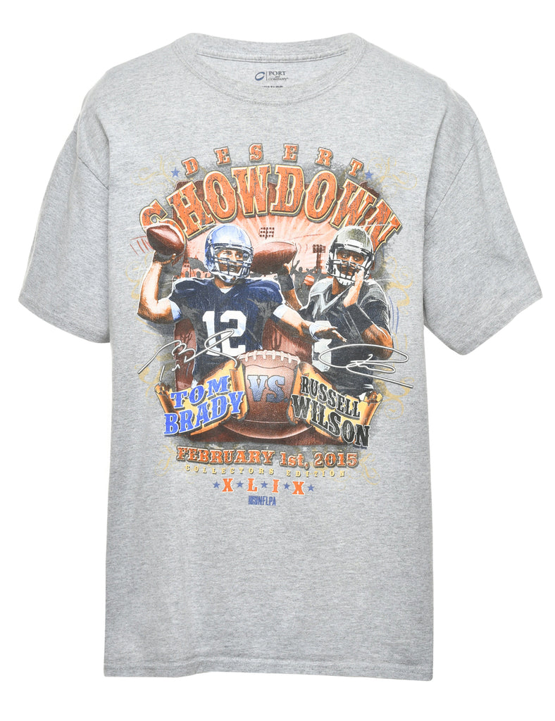 NFL Football Printed T-shirt - L