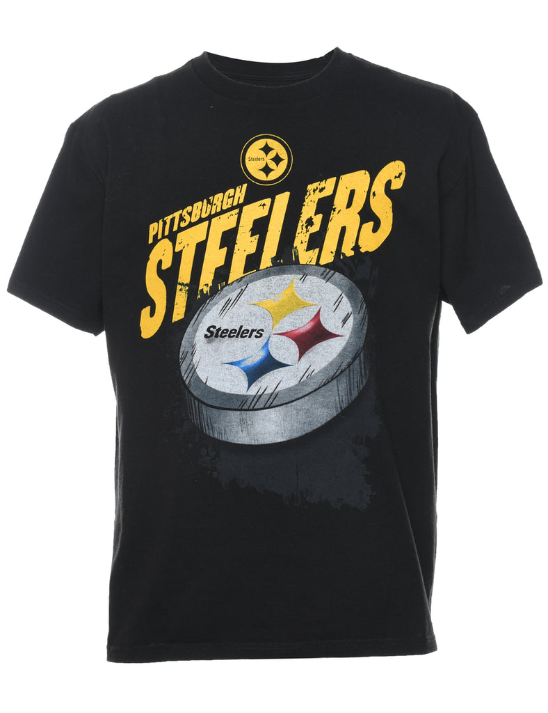 NFL Pittsburg Steelers Black Sports T-shirt - L