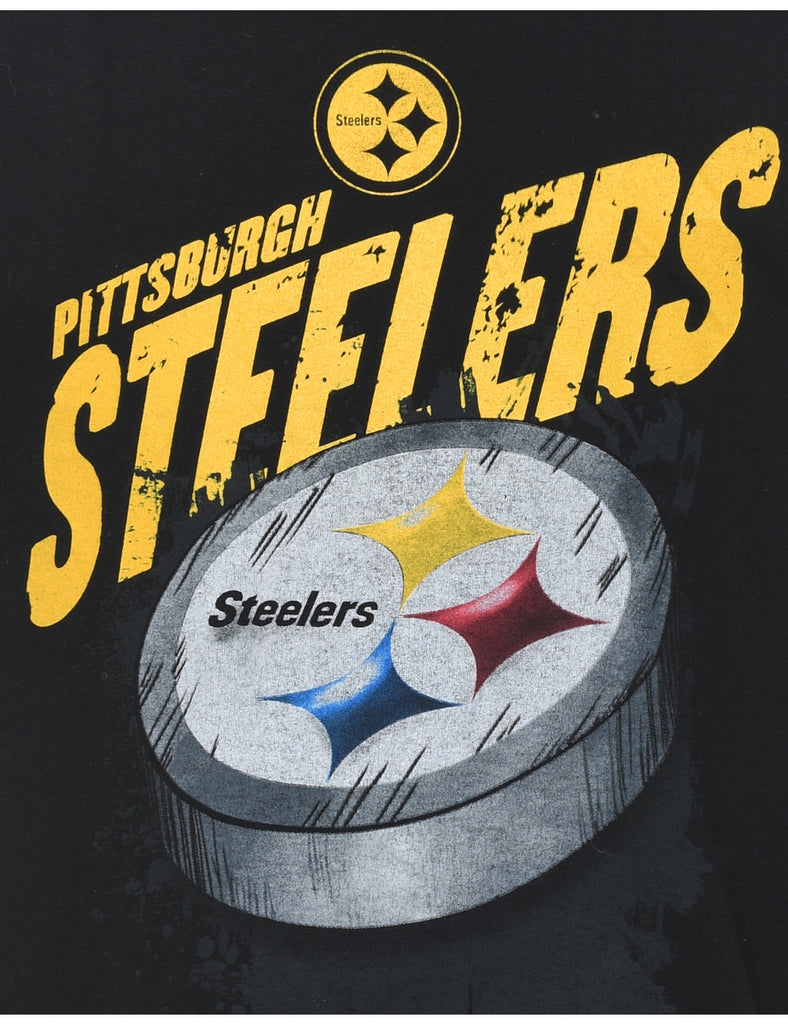 NFL Pittsburg Steelers Black Sports T-shirt - L