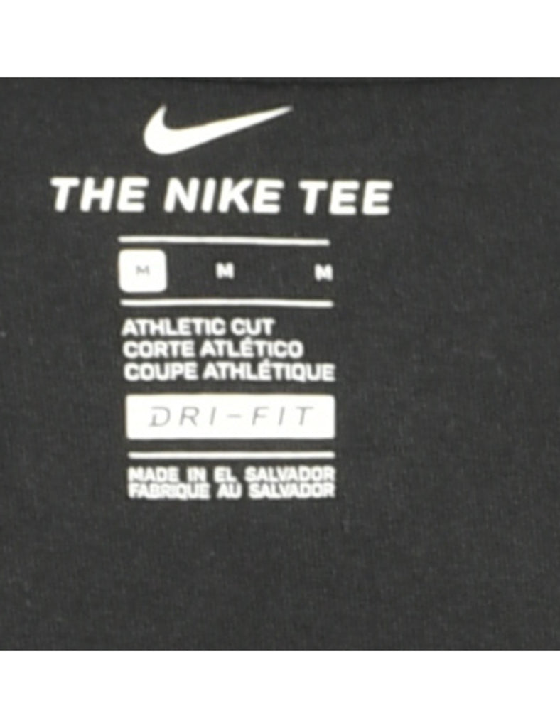 Nike Black Printed T-shirt - M