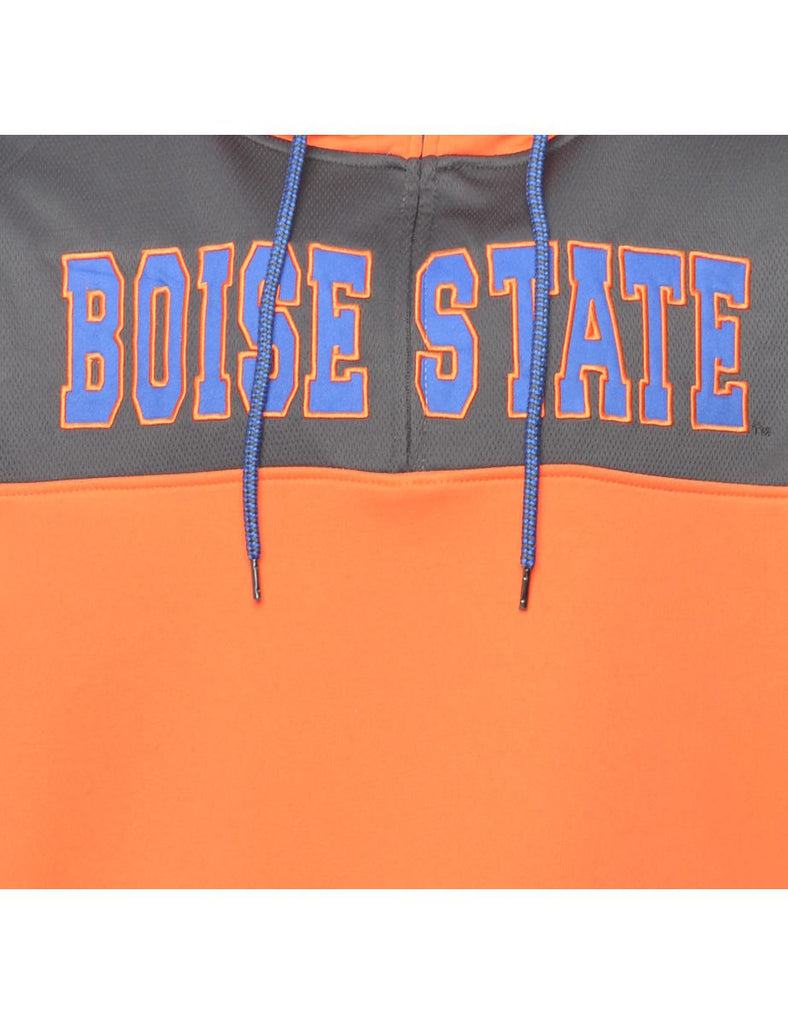 Orange Boise State Printed Hoodie - XL
