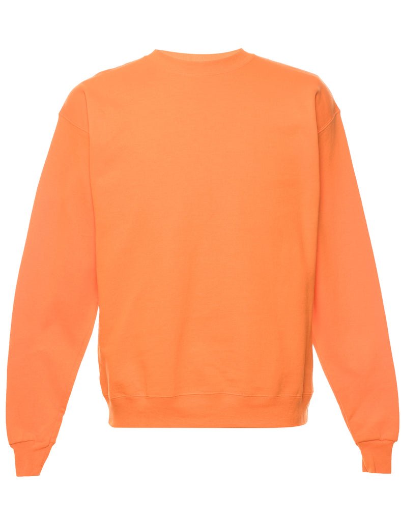 Orange Plain Sweatshirt - M