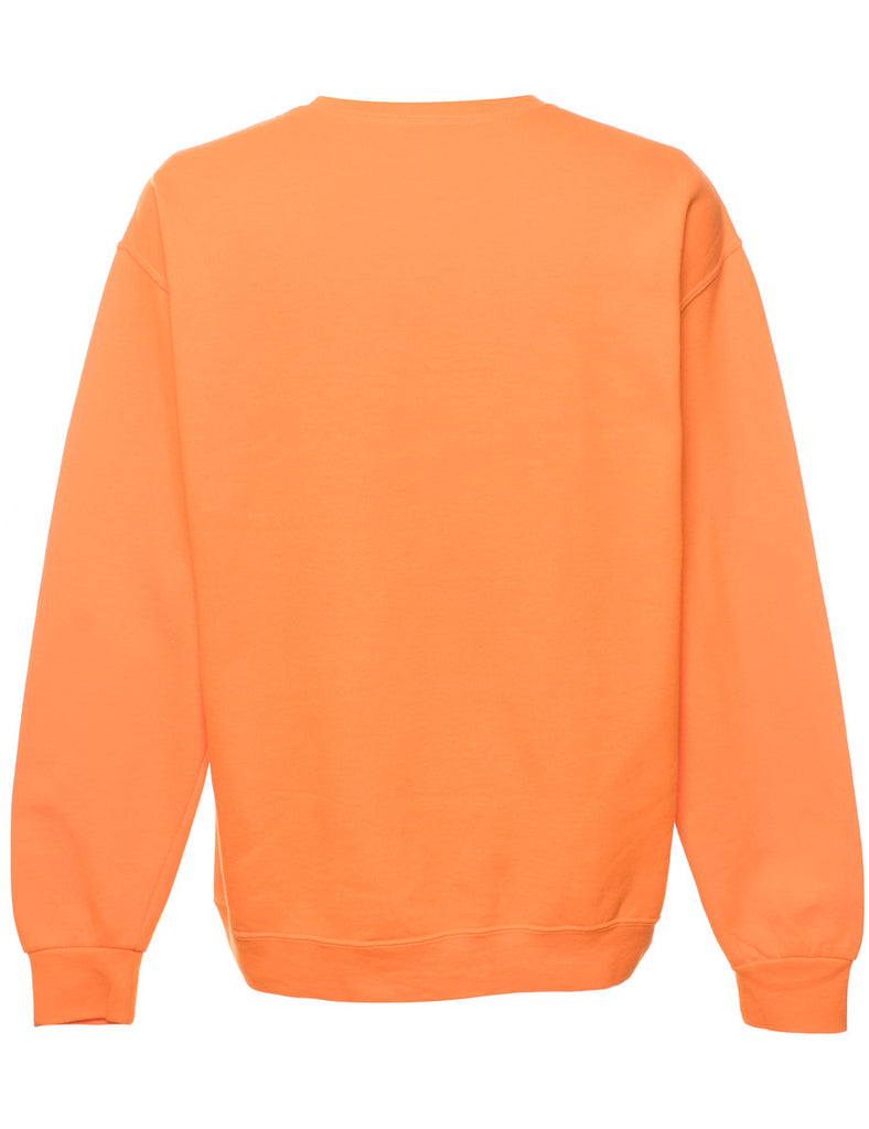 Orange Plain Sweatshirt - L