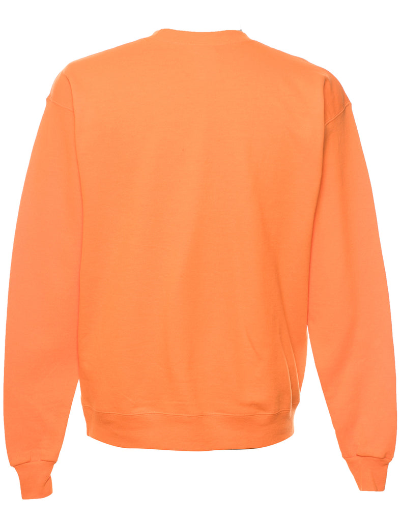 Orange Plain Sweatshirt - M