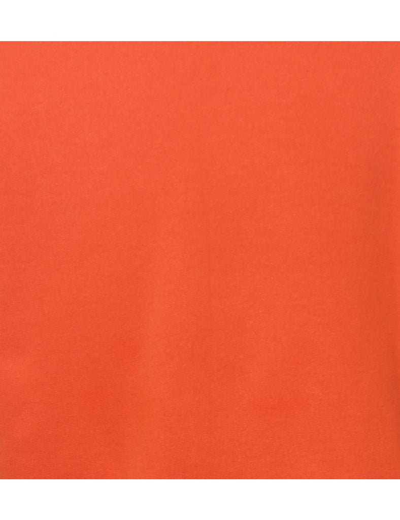 Orange Plain Sweatshirt - M
