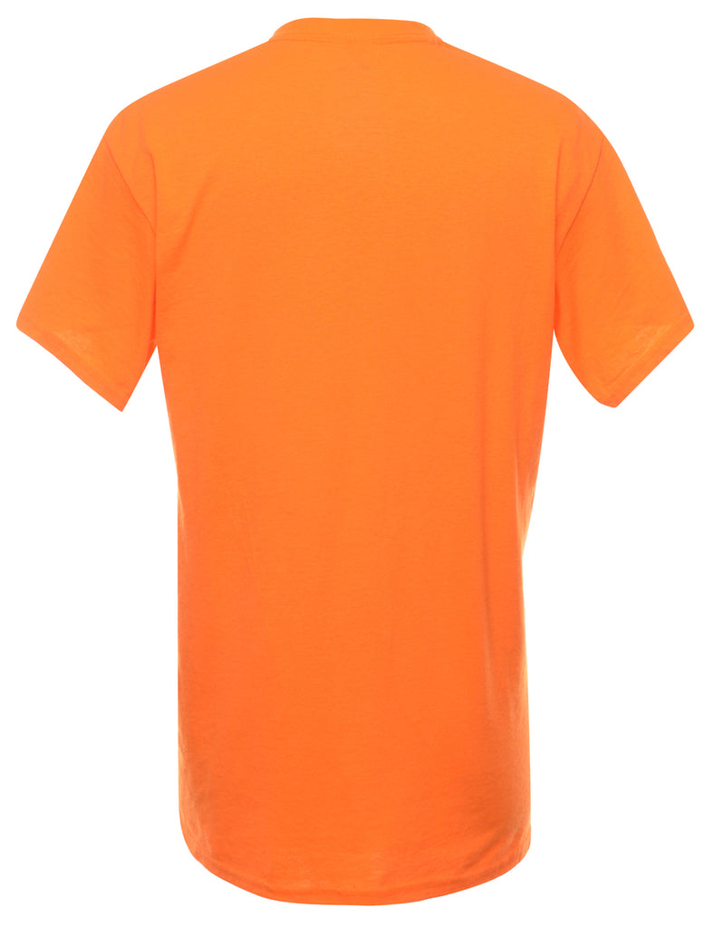 Orange Plain T-shirt - M