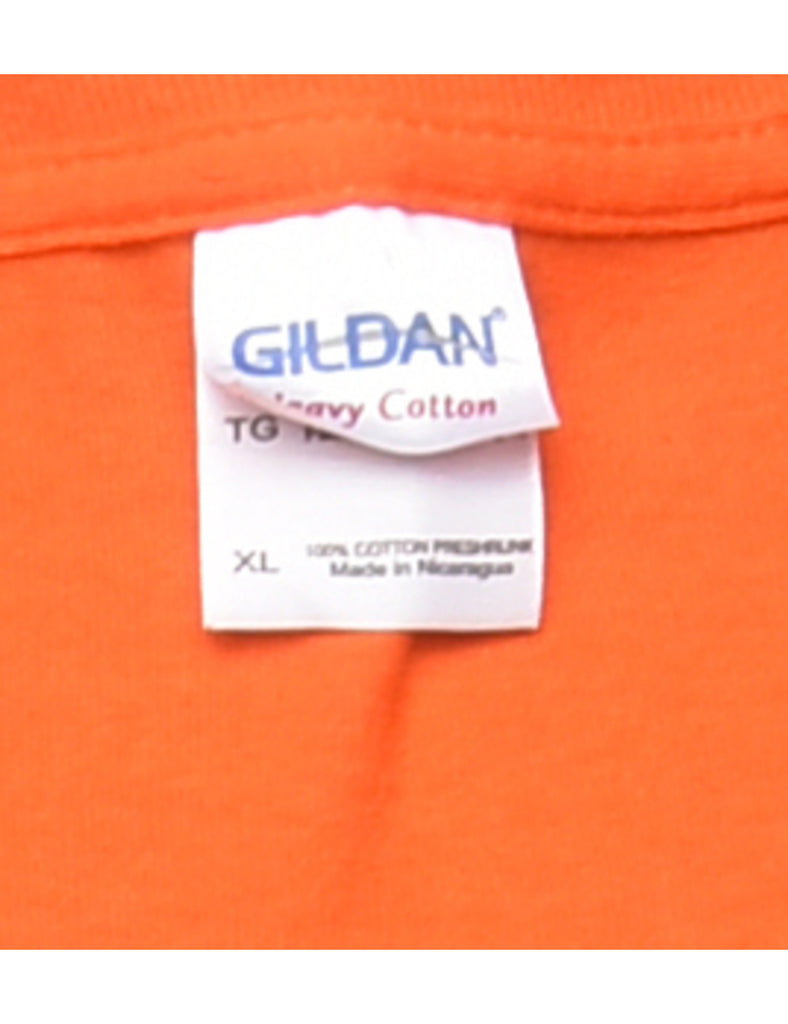 Orange Printed T-shirt - XL