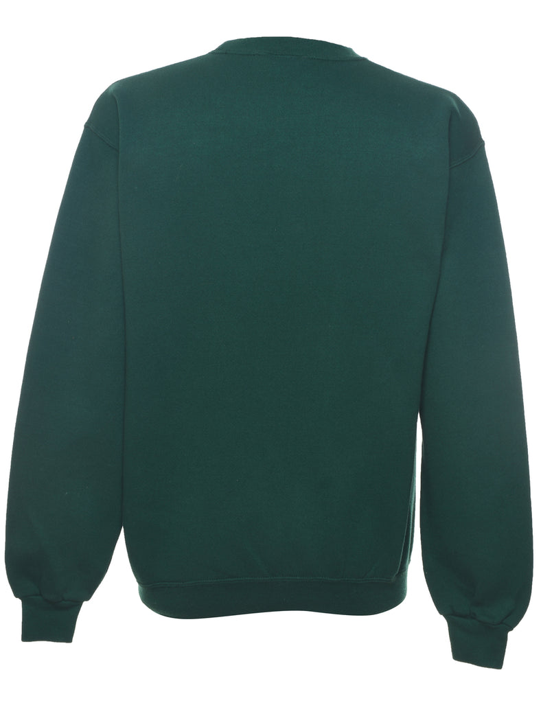 Outdoor Adventure Dark Green Printed Animal Sweatshirt - M