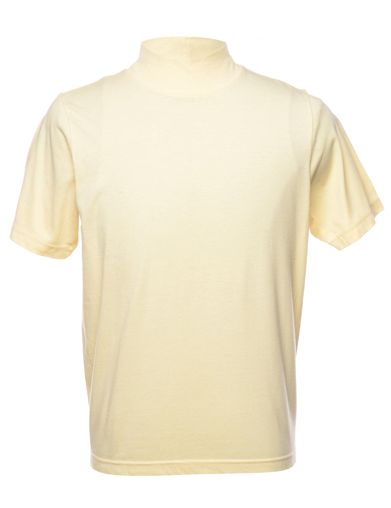 Pale Yellow Plain T-shirt - L