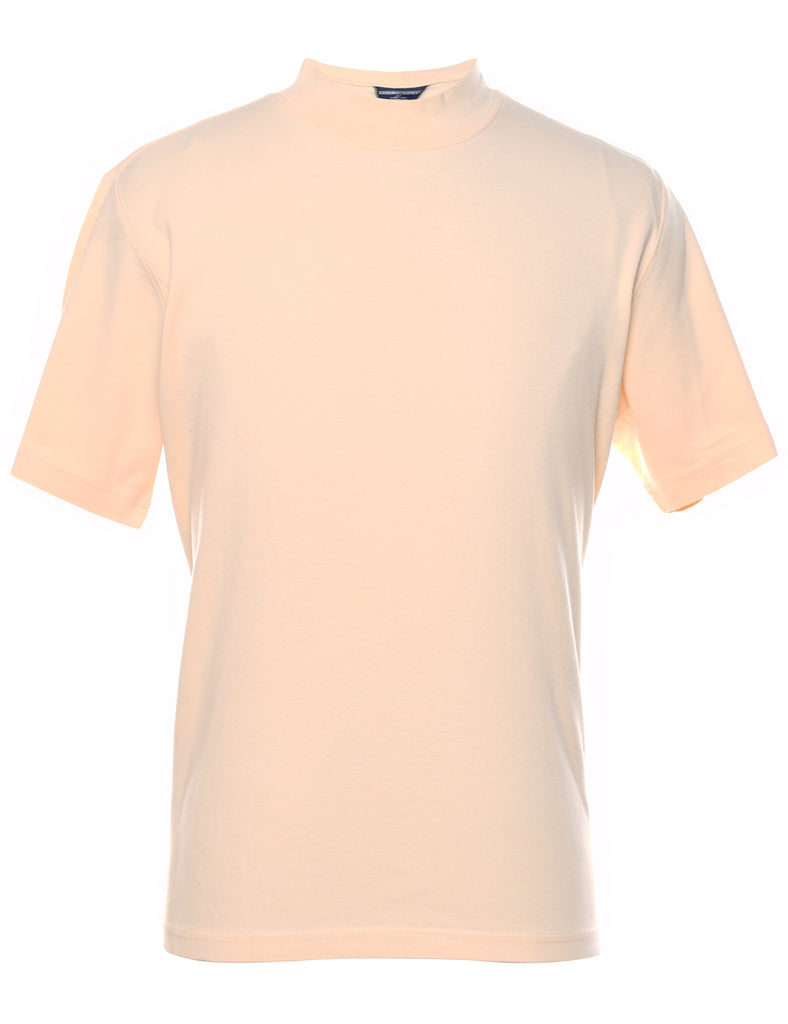 Pale Yellow Plain T-shirt - L