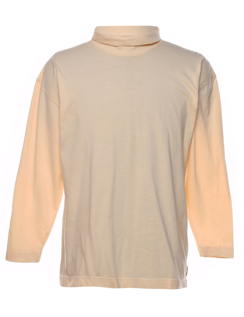 Pale Yellow Plain T-shirt - S