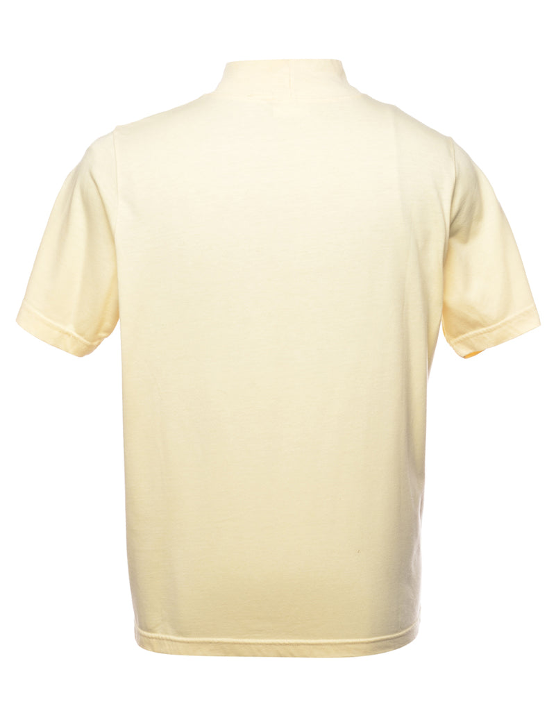 Pale Yellow Plain T-shirt - L