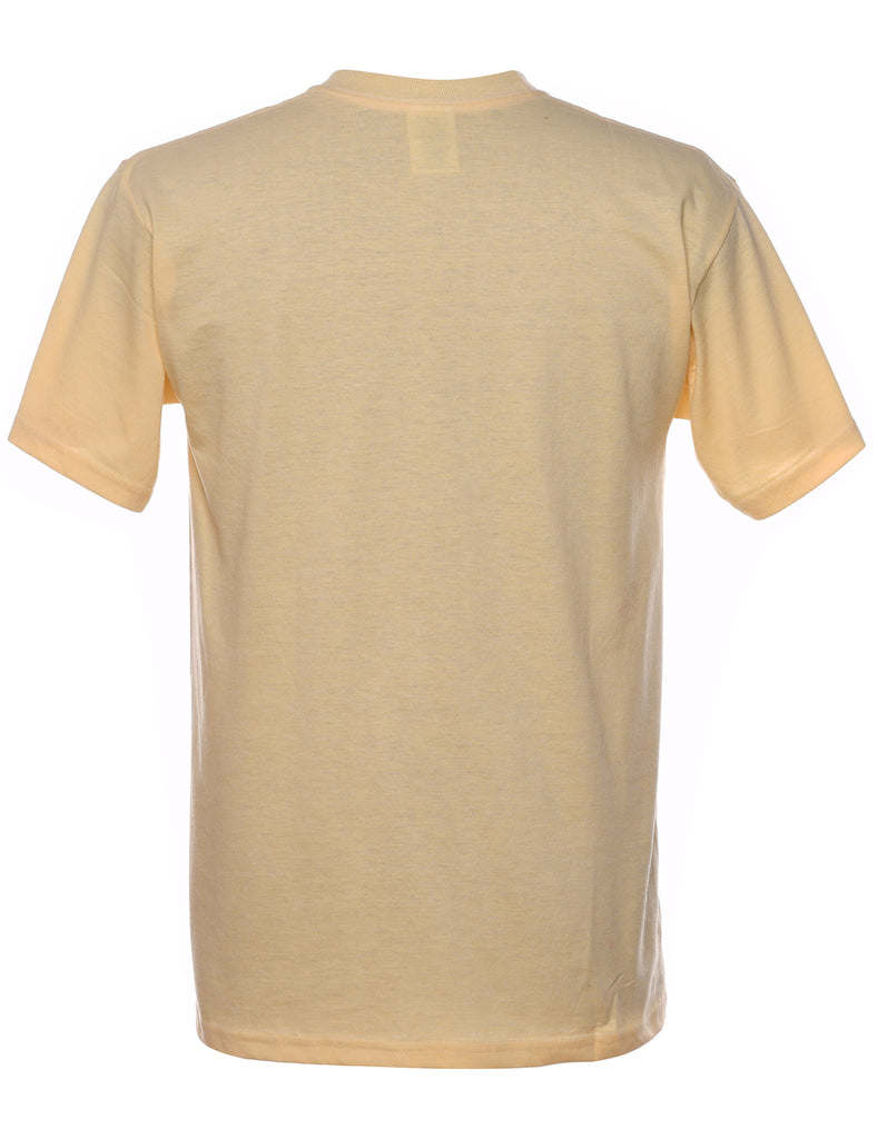 Pale Yellow Plain T-shirt - M