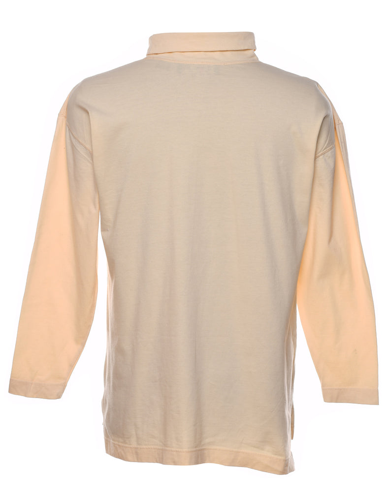 Pale Yellow Plain T-shirt - S