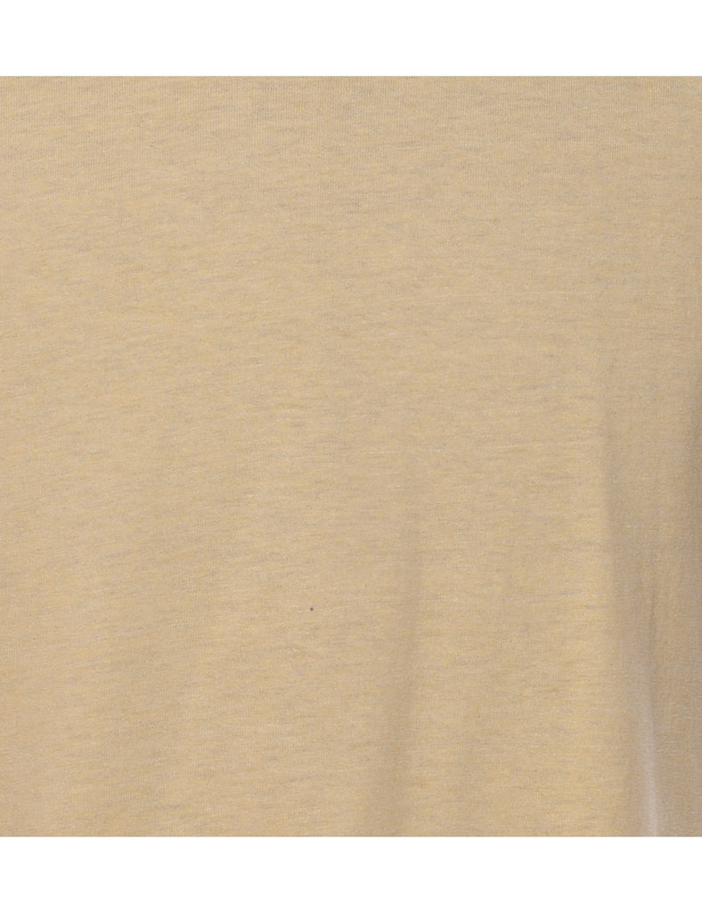 Pale Yellow Plain T-shirt - M