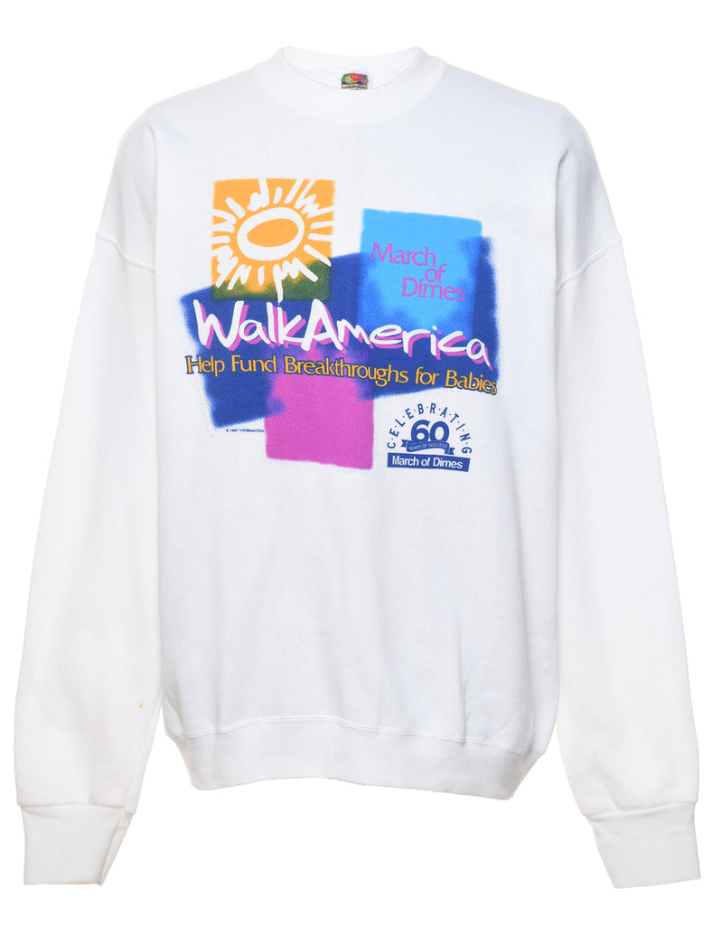 Patterned 1990s Sweatshirt - XL