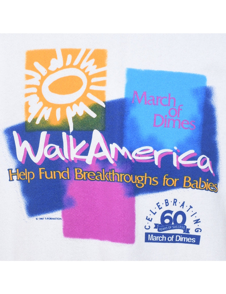 Patterned 1990s Sweatshirt - XL