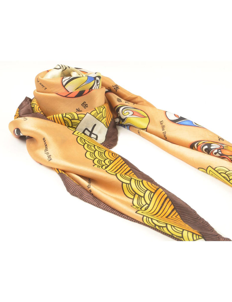 Patterned Head Scarf - L