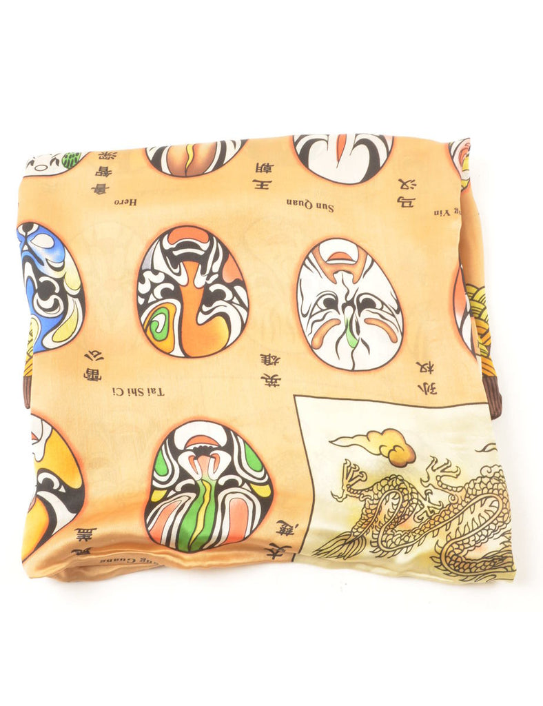 Patterned Head Scarf - L