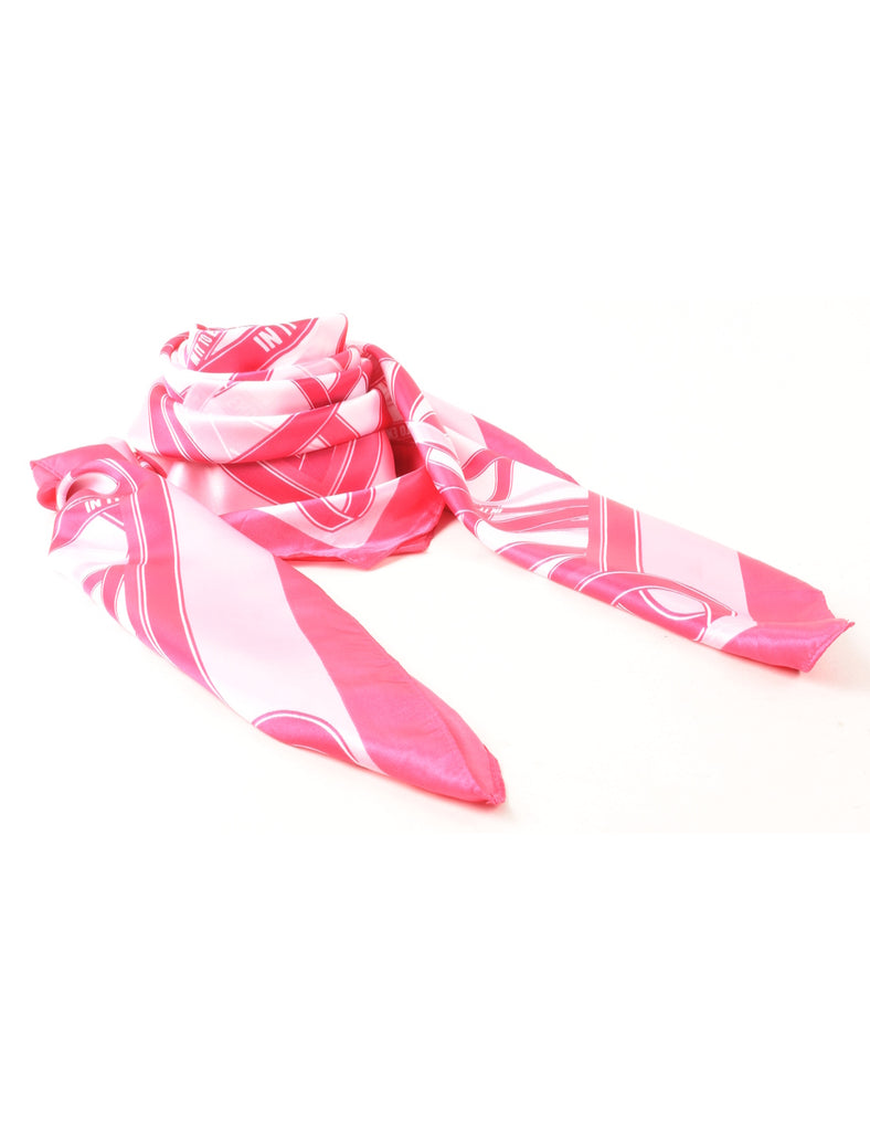 Pink & White Checked Scarf - L