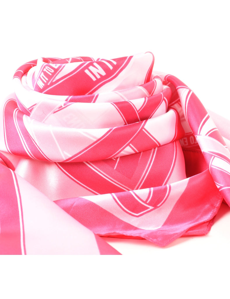 Pink & White Checked Scarf - L