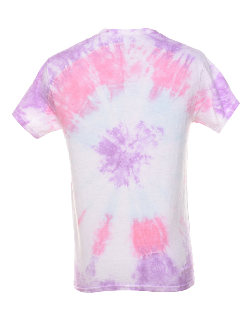 Pink, White & Purple Tie Dye T-Shirt - S