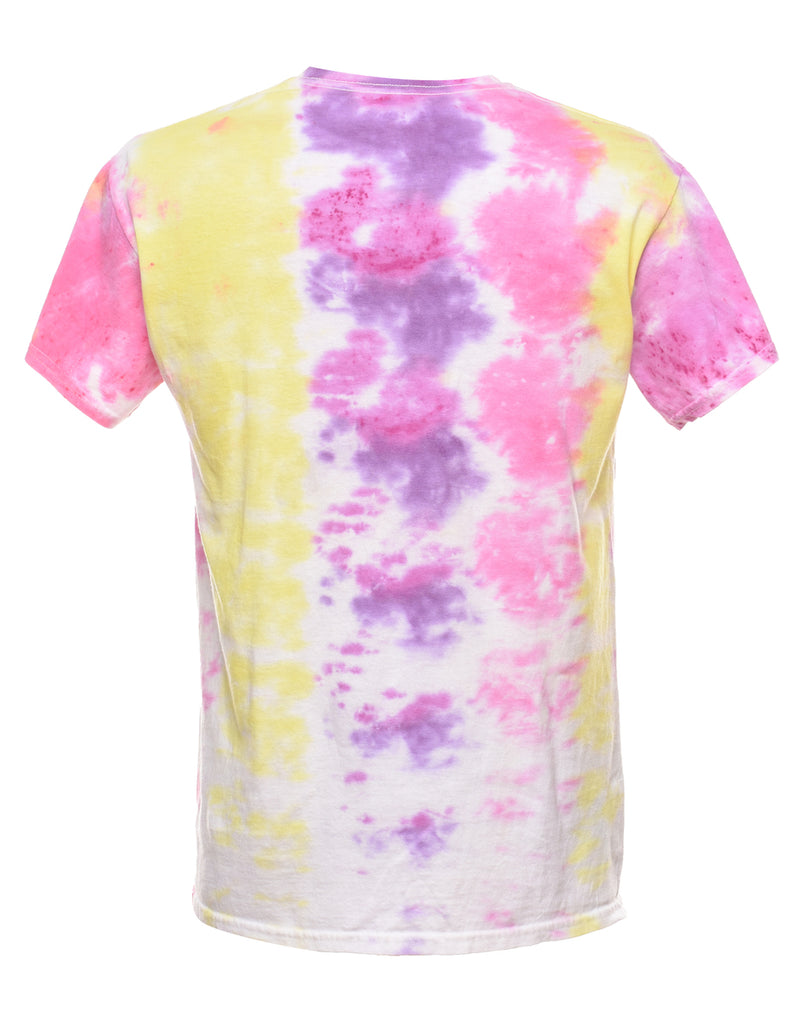 Pink & Yellow Tie-Dye T-shirt - M