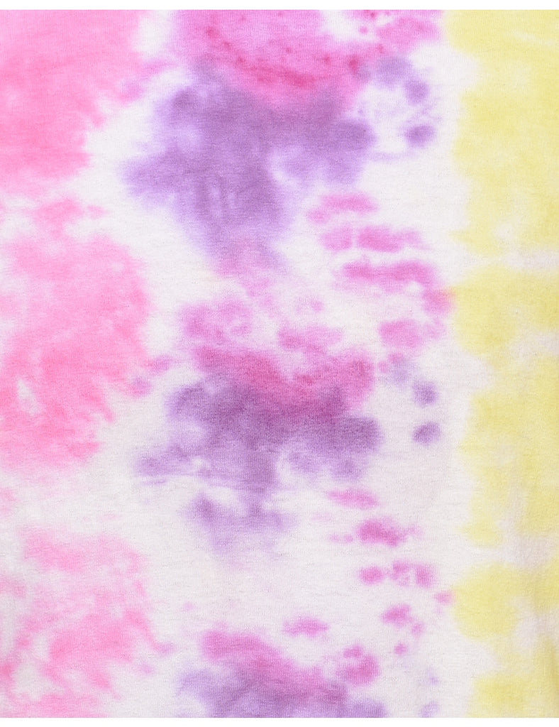Pink & Yellow Tie-Dye T-shirt - M
