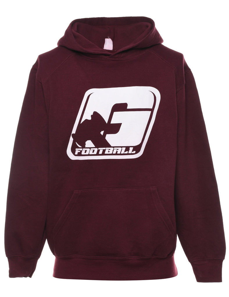 Plum Football Hoodie - S