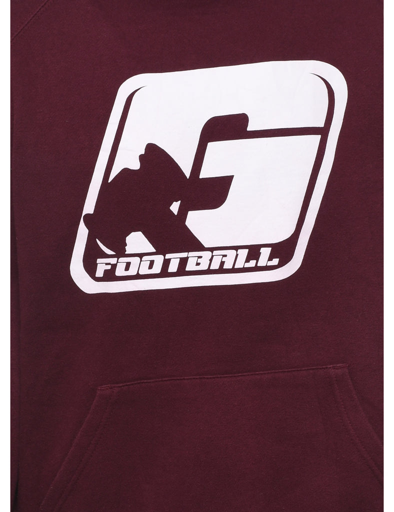 Plum Football Hoodie - S