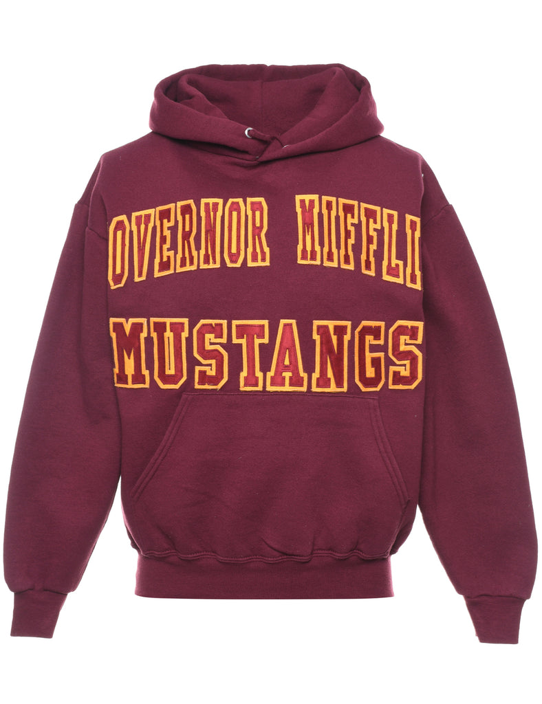 Plum Governor Mifflin Mustangs Hoodie - S