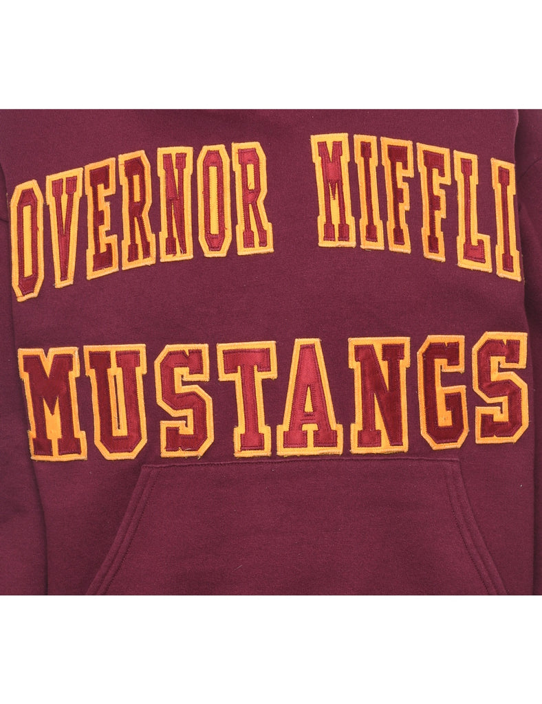 Plum Governor Mifflin Mustangs Hoodie - S