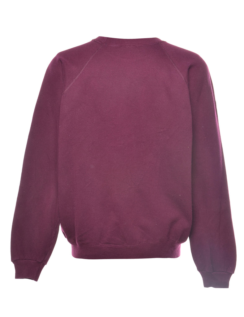 Plum Printed Sweatshirt - XL