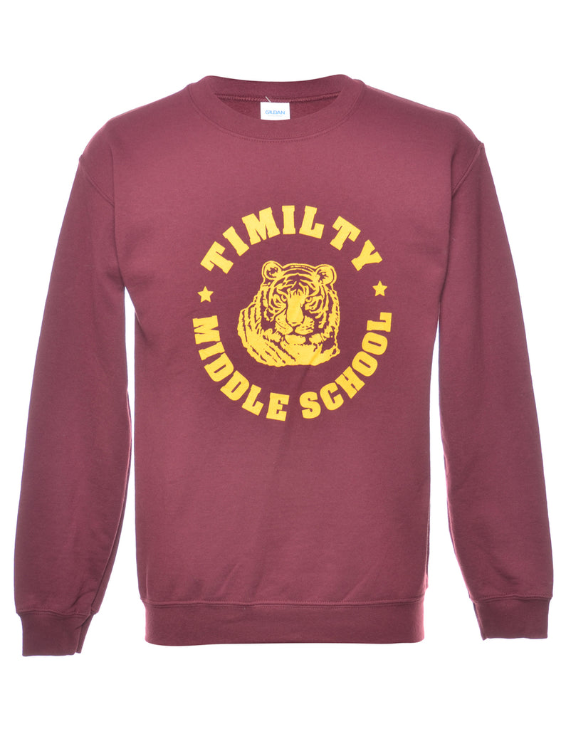 Plum Timilty Middle School Printed Sweatshirt - S