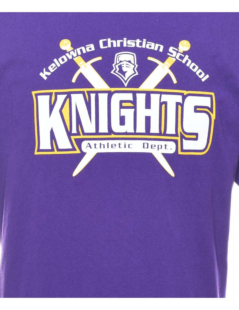 Printed Purple T-shirt - XL