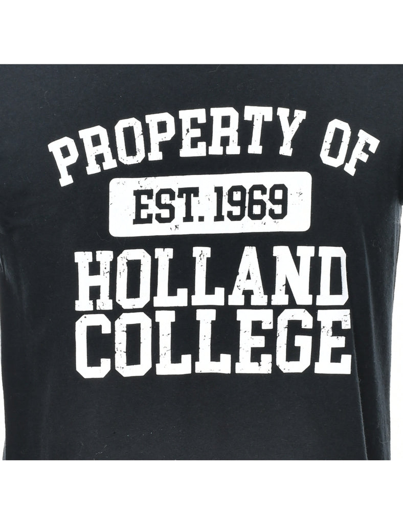 Property Of Holland College Printed T-shirt - S