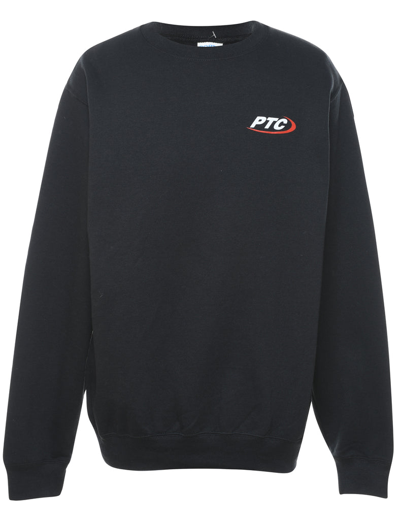 PTC Black, Red & White Round Neck Sweatshirt - M