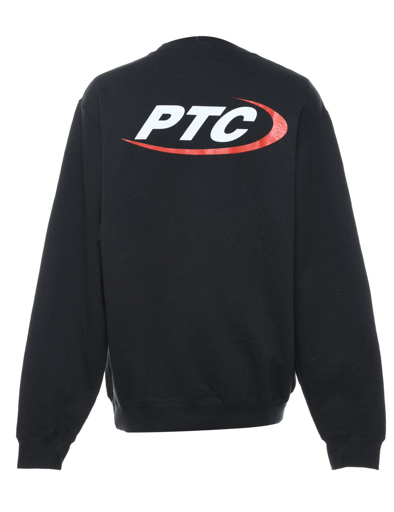 PTC Black, Red & White Round Neck Sweatshirt - M