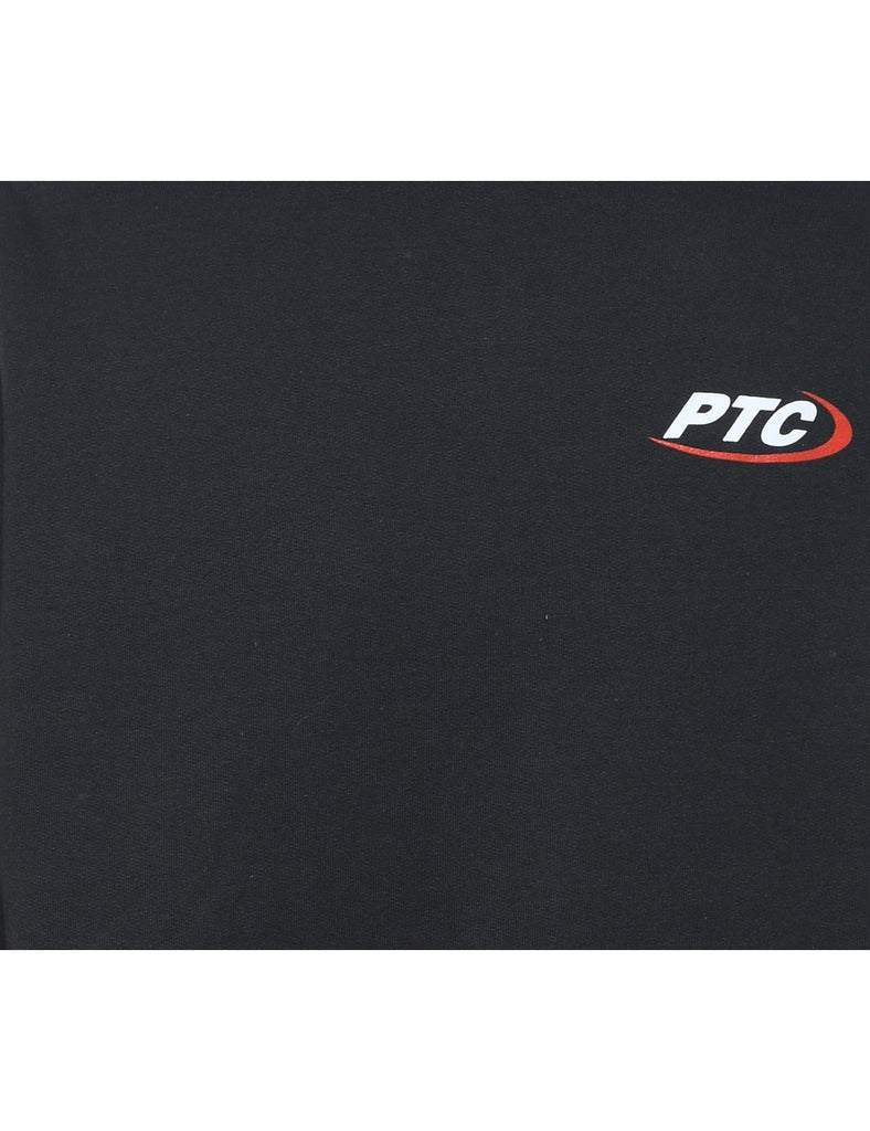 PTC Black, Red & White Round Neck Sweatshirt - M
