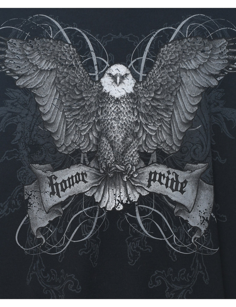 Puritan Honor Pride Printed Black Y2K Sweatshirt - M