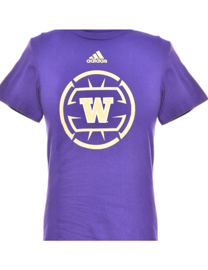 Purple Adidas Printed T-shirt - S
