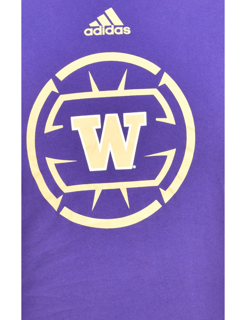 Purple Adidas Printed T-shirt - S