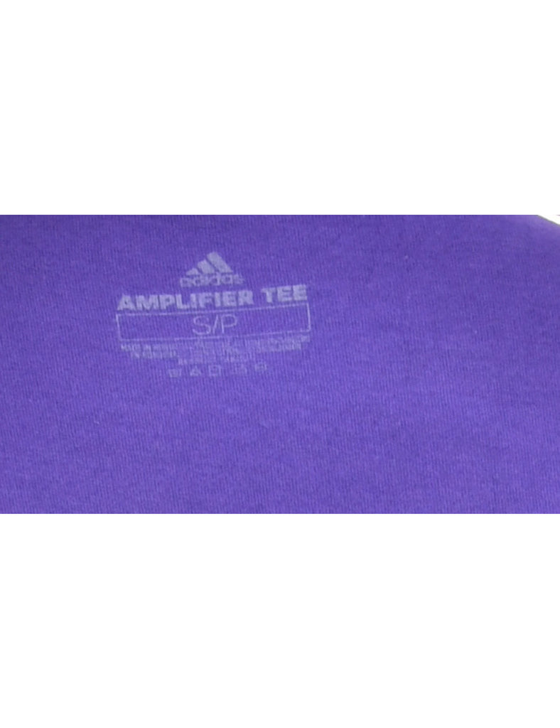 Purple Adidas Printed T-shirt - S