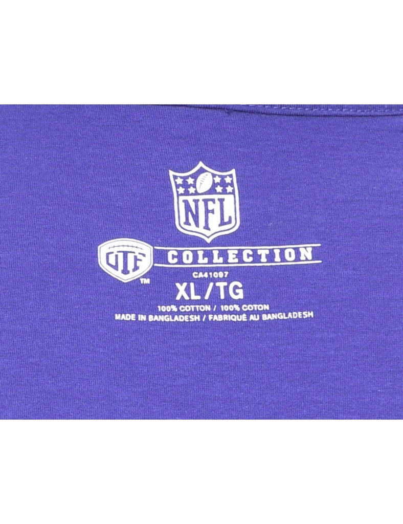 Purple NFL Sports T-shirt - XL