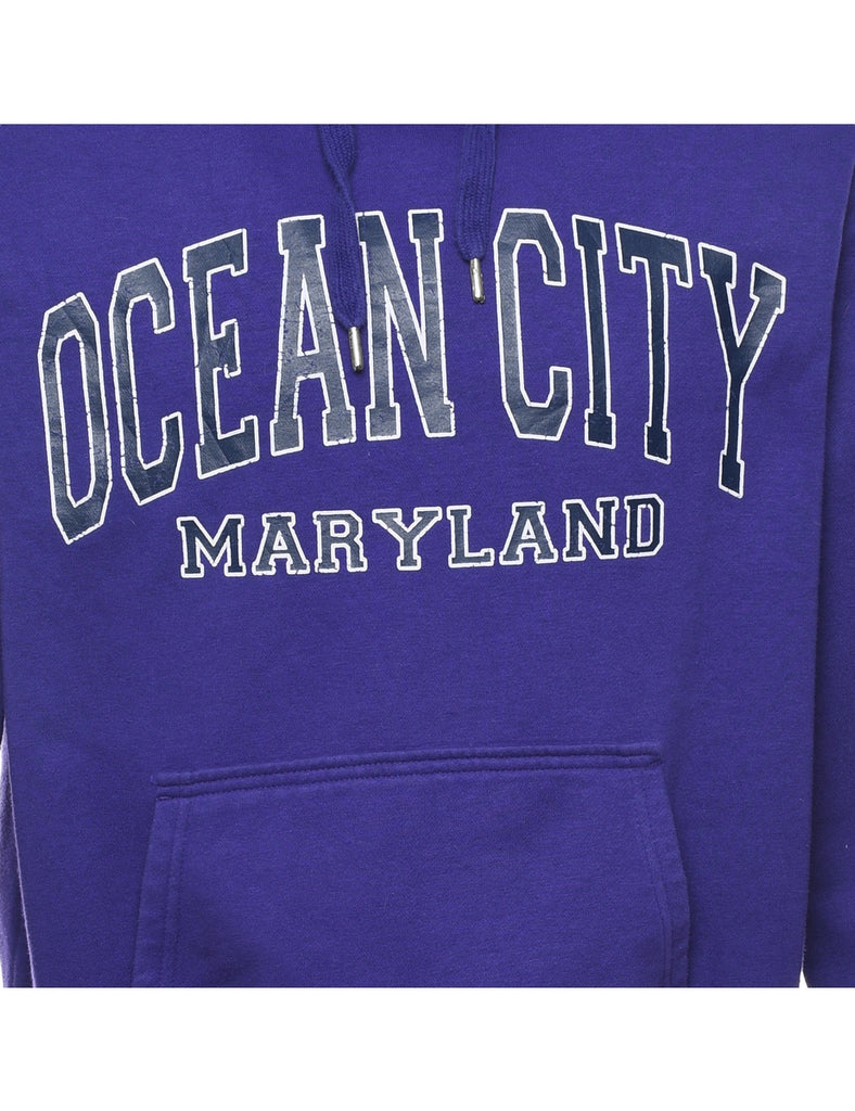 Purple Ocean City Marryland Hoodie - XL